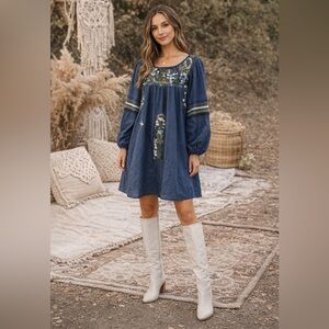 NWT MJ GOLONDRINA embroidered dress.